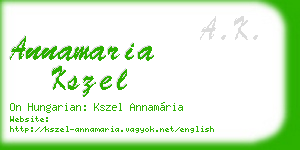 annamaria kszel business card