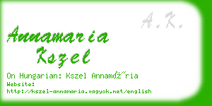 annamaria kszel business card